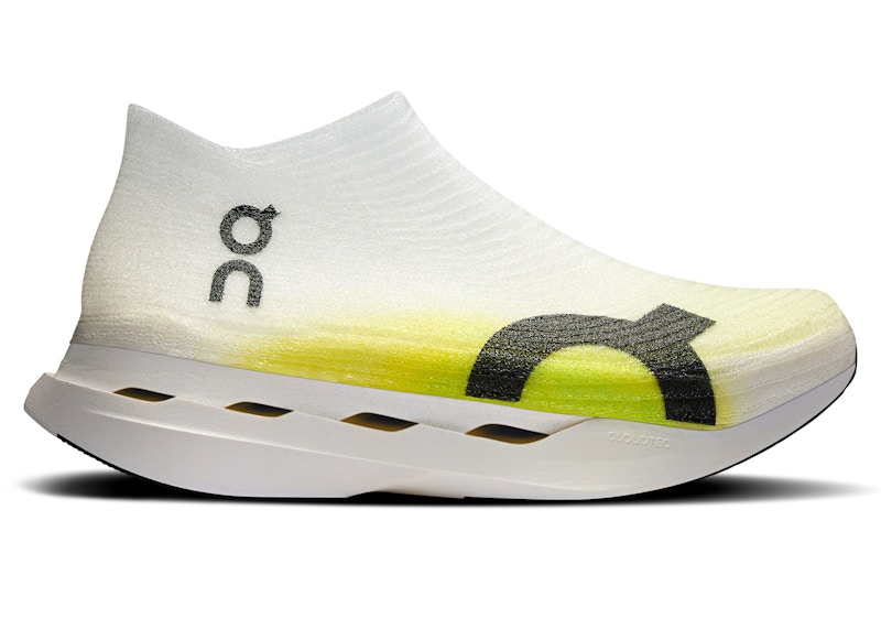 Pre-owned On Men's Running Cloudboom Strike Lg Sleeve Sneakers In White/lime