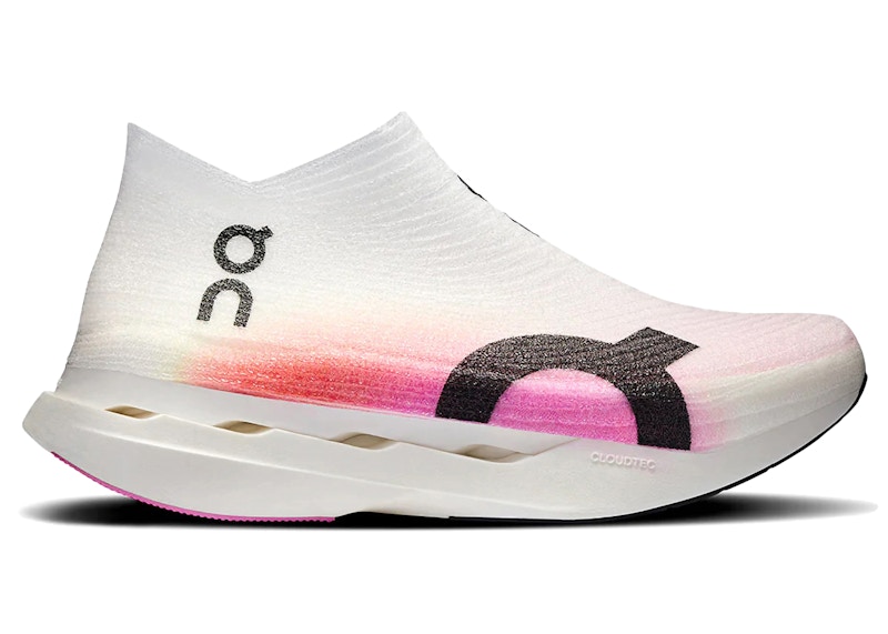 Pre-owned On Men's Running Cloudboom Strike Lg Sleeve Sneakers In White/raspberry