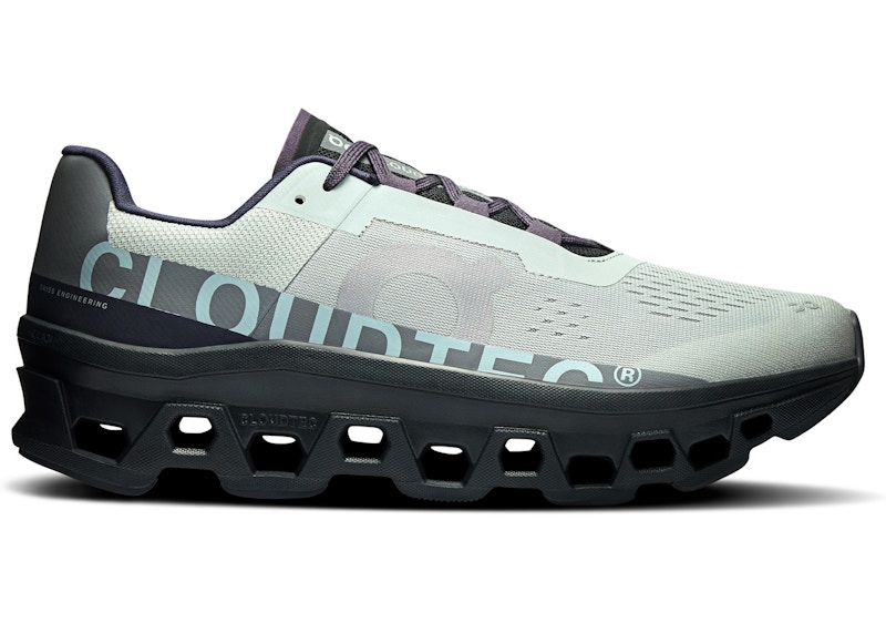 Pre-owned On Men's Running Cloudmster Sneakers In Glacier/black