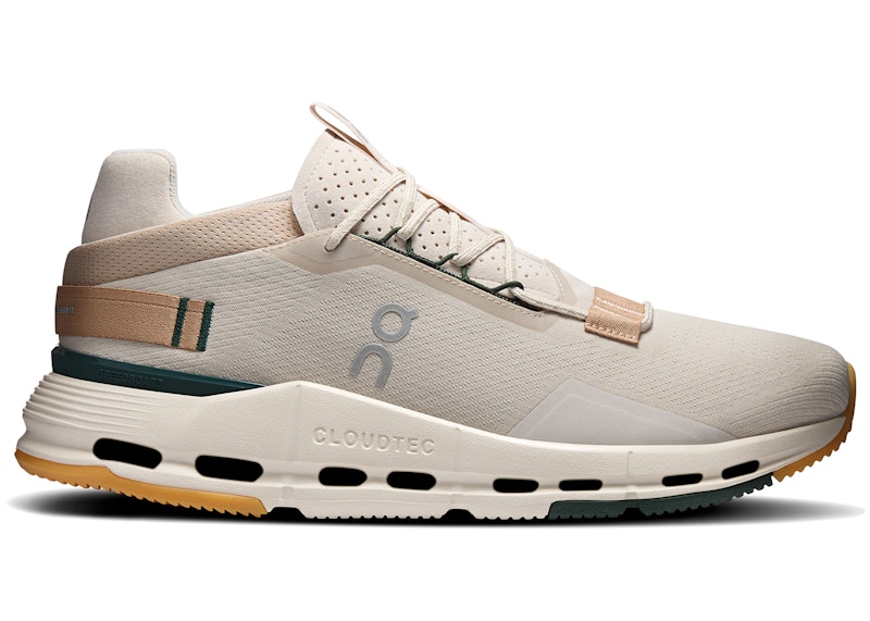 Men's On Running Cloudnova 2 Sneakers in Pearl/Evergreen