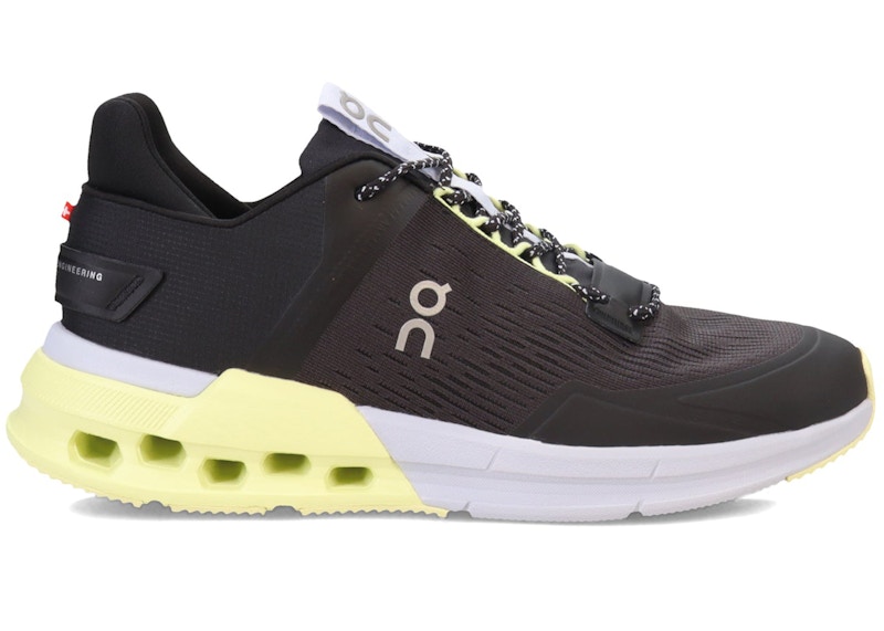 Pre-owned On Running Cloudnova Flux (women's) Sneakers In Black/hay