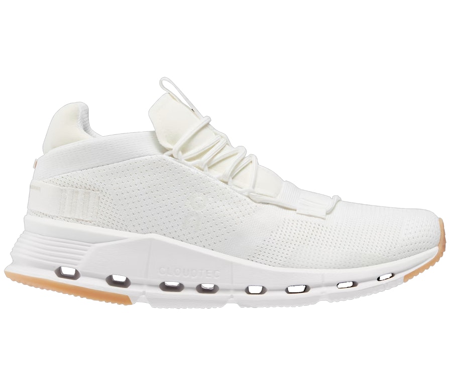 Pre-owned On Running Cloudnova Undyed White (women's) In White/gum