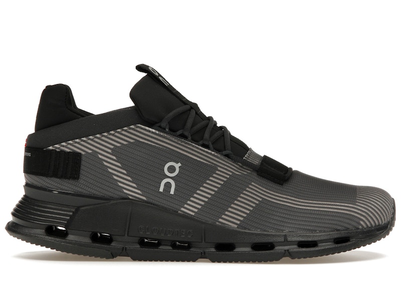 Pre-owned On Women's Running Cloudnova White Sneakers In Void/eclipse/undyed