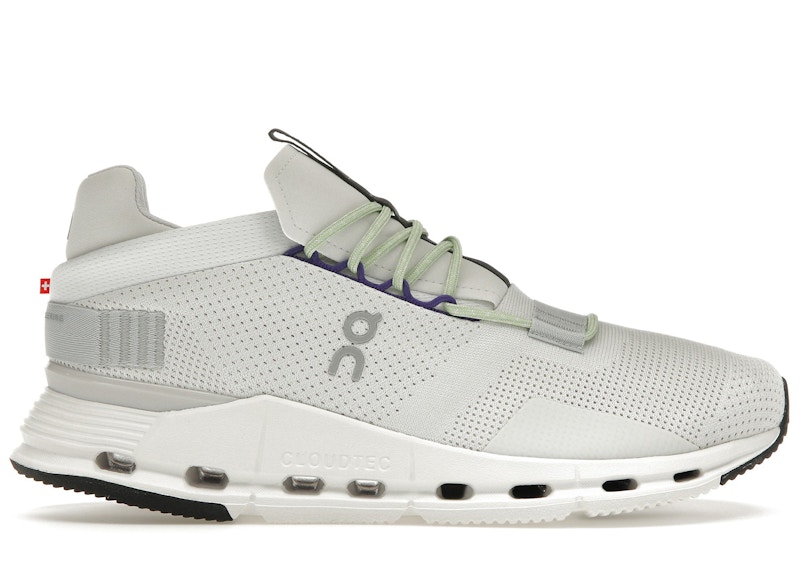 Pre-owned On Men's Running Cloudnova Grey Purple Sneakers In White/mineral