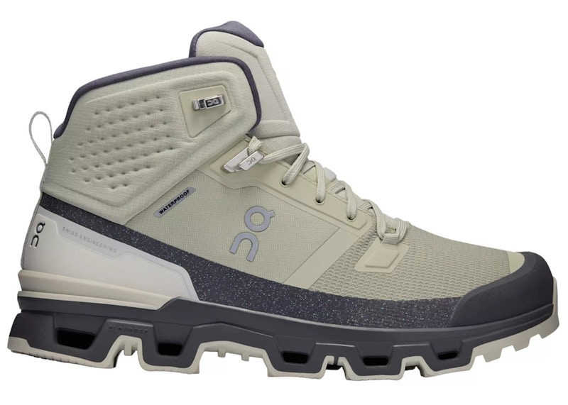 Pre-owned On Men's Running Cloudrock 2 Waterproof Sneakers In Chalk/eclipse