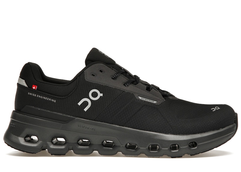 Pre-owned On Men's Running Cloudrunner 2 Waterproof Sneakers In Magnet/black