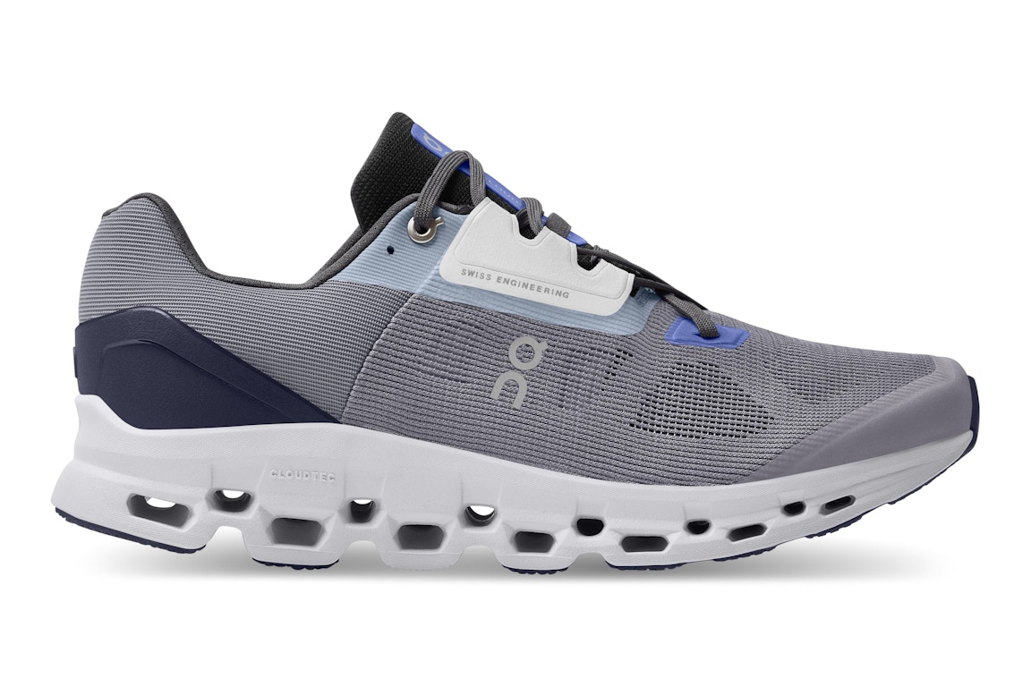 Click to view more detailed imagery on our partner's website Pre-owned On Running Cloudstratus Fossil Grey Midnight Navy In Fossil/midnight