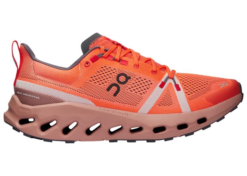 Pre-owned On Men's Running Cloudsurfer Trail Sneakers In Flame/dustrose In Multi