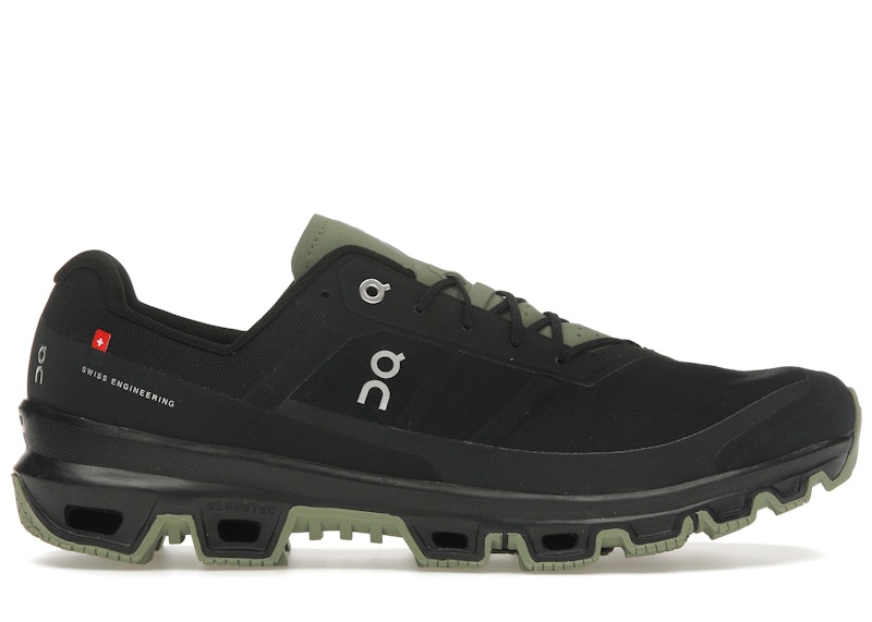 Pre-owned On Men's Running Cloudventure Sneakers In Black/reseda