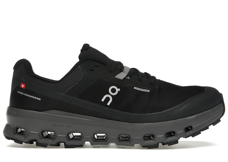 Pre-owned On Men's Running Cloudvista 2 Waterproof Sneakers In Black/eclipse