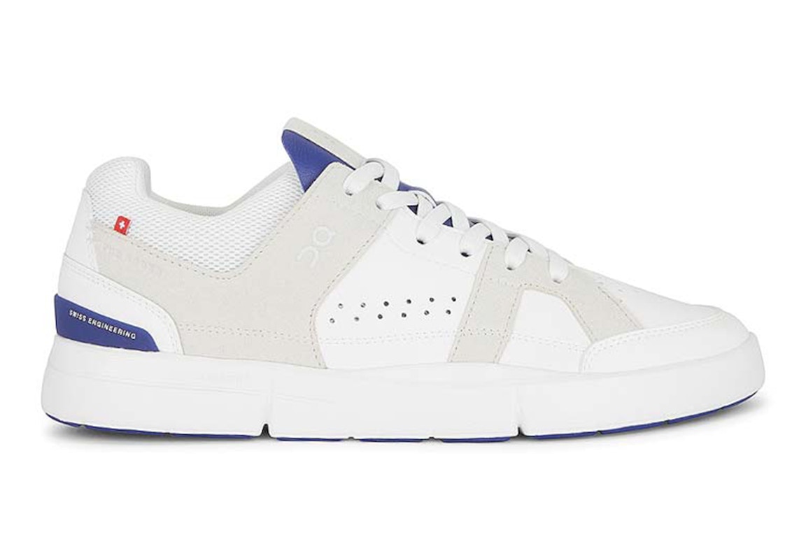 Click to view more detailed imagery on our partner's website Pre-owned On The Roger Clubhouse White Grey Indigo In White/indigo Blue/grey