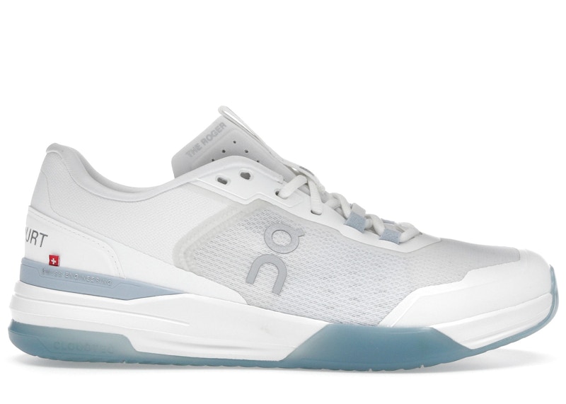 Pre-owned On Men's The Roger Advantage Pro Sneakers In White/chambray In Multi