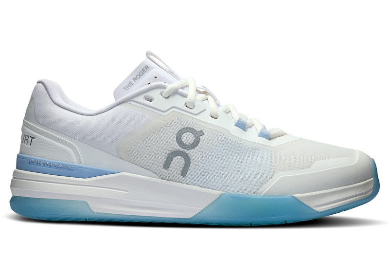 Pre-owned On Men's The Roger Advantage Pro Sneakers In White/chambray