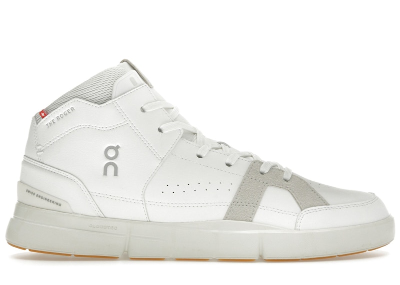 Pre-owned On Men's The Roger Clubhouse Mid Sneakers In White/sand