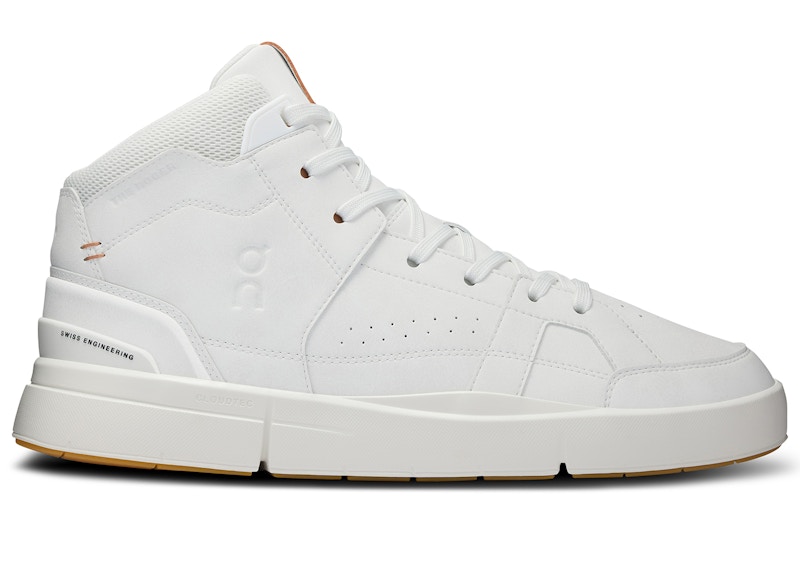 Pre-owned On Men's The Roger Clubhouse Mid Sneakers In White/sandste