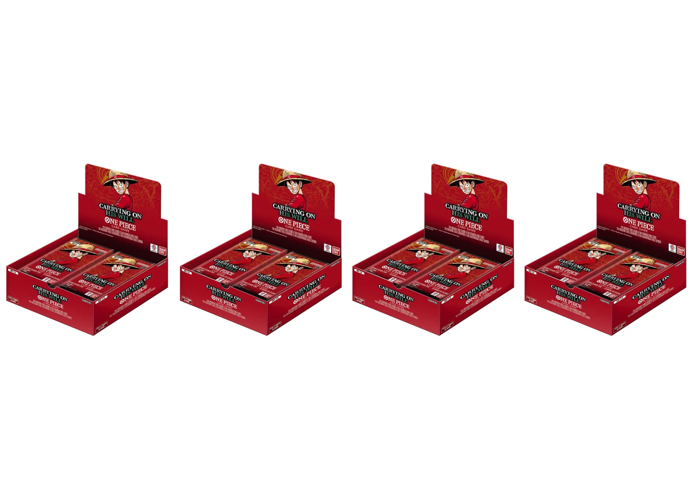 One Piece Carrying On His Will (OP-13) Booster Box 4x Lot - US One Piece Carrying On His Will (OP-13) Booster Box 4x Lot - US