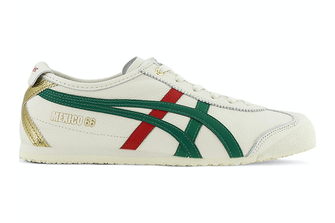 Pre-owned Asics Onitsuka Tiger Mexico 66 Birch Kale Red Gold In Birch/kale