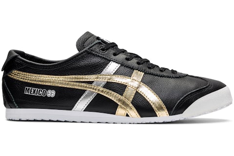 Onitsuka Tiger Mexico 66 Black Gold Silver Men's D5V2L-9094 US