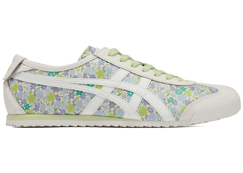 Men's Asics Onitsuka Tiger Mexico 66 Floral Print Sneakers in Dried Herb/Off/White