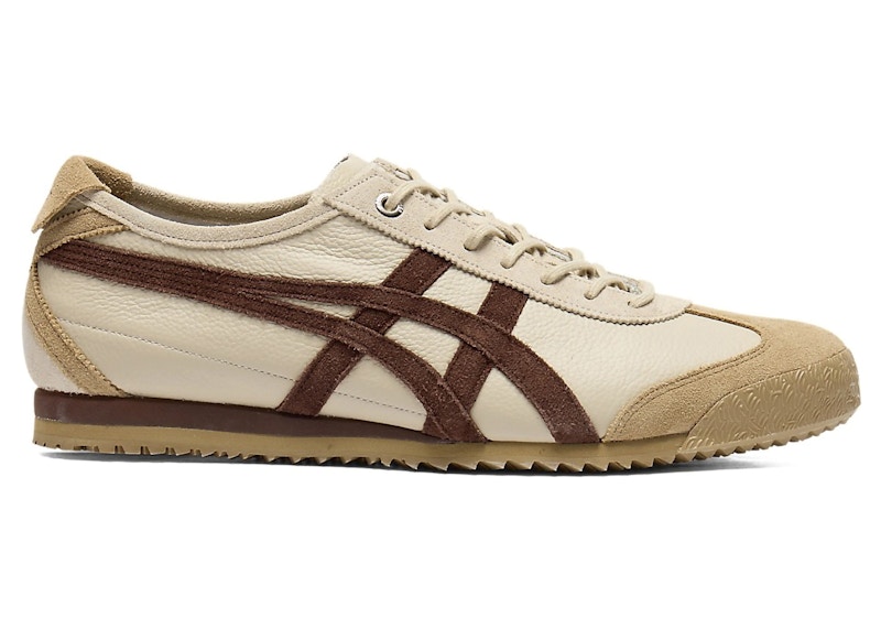 Pre-owned Onitsuka Tiger Men's  Mexico 66 Sd Vintage Sneakers In Putty/dark Brown