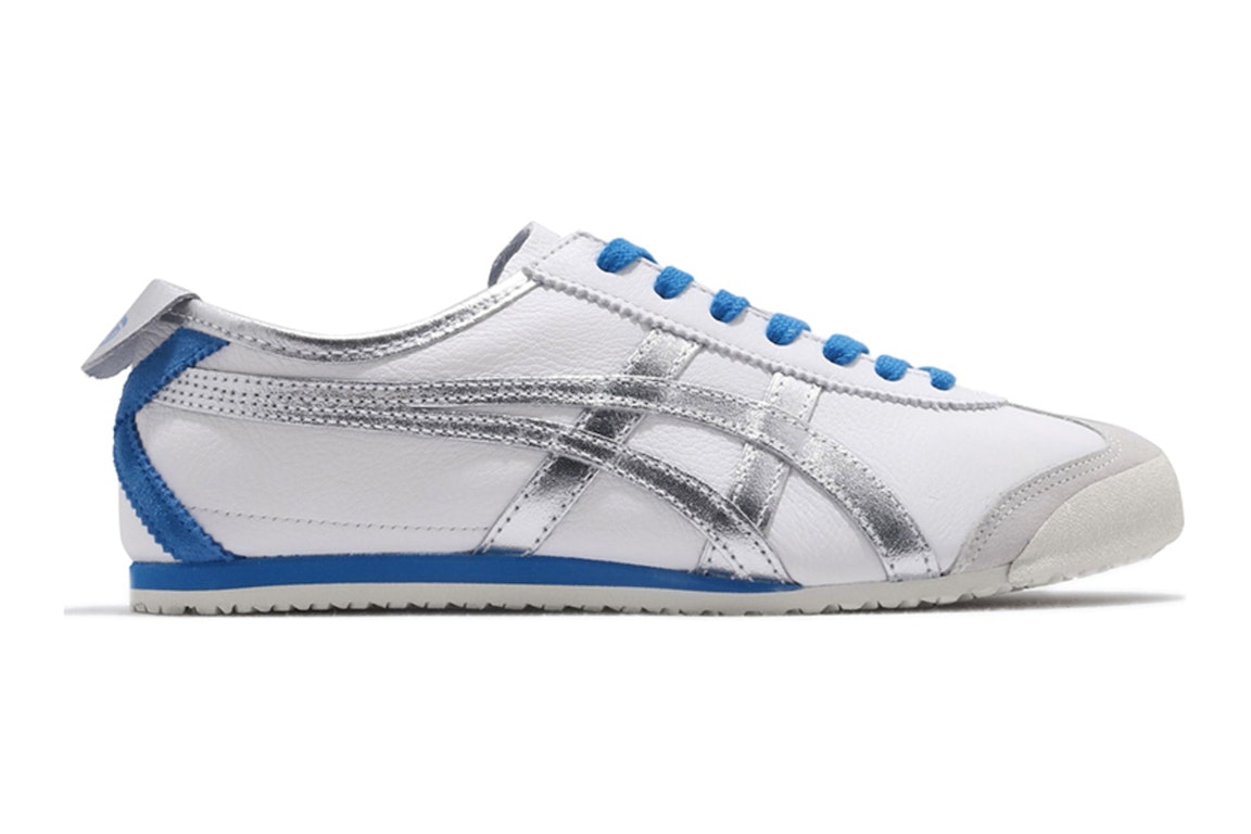 Pre-owned Onitsuka Tiger Mexico 66 White Blue Silver In White/silver/blue