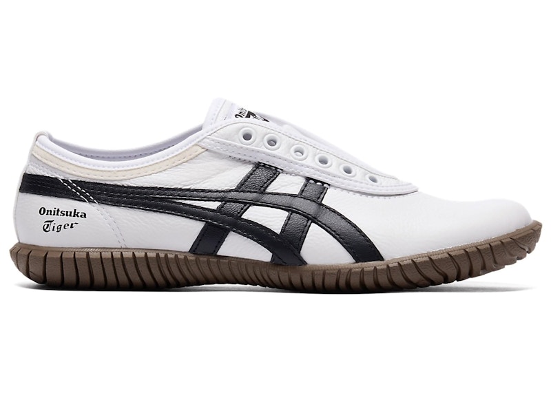 Pre-owned Onitsuka Tiger Men's Tsunahiki Slipon Sneakers In White/black In Multi