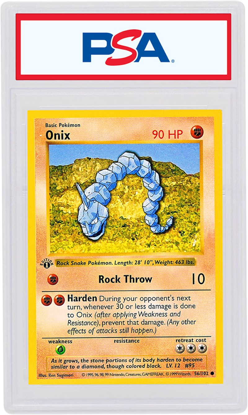 Onix 1999 Pokemon TCG Base Set 1st Edition #56/102 - 1999 - US