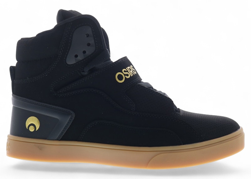 Pre-owned Osiris Men's  Rize Ultra Sneakers In Black/gold/gum In Multi