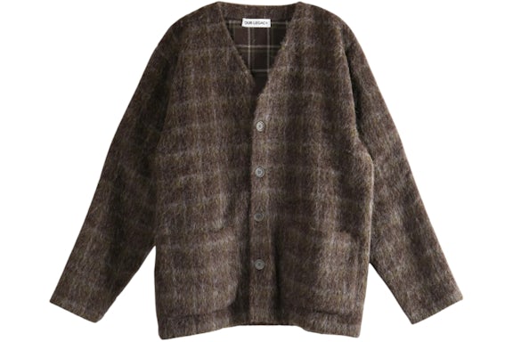 Cárdigan Dorf Check con el logotipo de Our Legacy