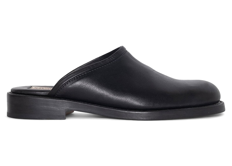 OUR LEGACY WORK MULE ブラック Our Legacy Work Mules Stüssy Black Leather Men's - WS4237WBL - US