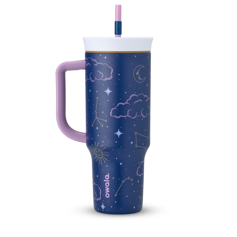 Pre-owned Owala Out Of Orbit 40oz Tumbler In Cosmic In Purple