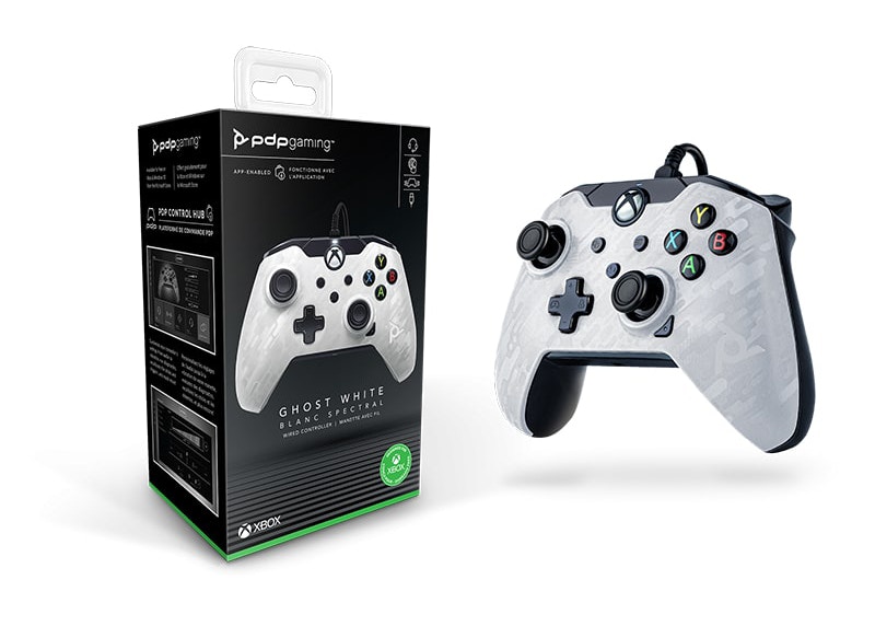 PDP Xbox Gaming Wired Controller 049-012-NA-CMWH Ghost White