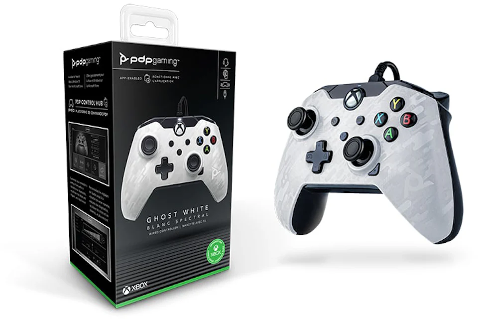 PDP Xbox Gaming Wired Controller 049-012-NA-CMWH Ghost White - US