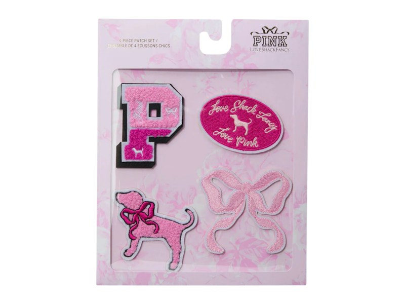 PINK x LoveShackFancy 4-Piece Patch Set Pink Pack