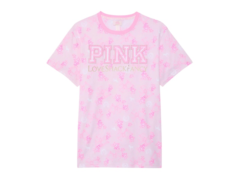 PINK x LoveShackFancy Campus Cotton Tee Beaux Icons - SS25 - US