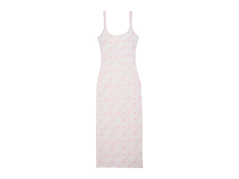 Pre-owned Pink Women's  X Loveshackfancy Modal Midi Dress In Tartan Icons