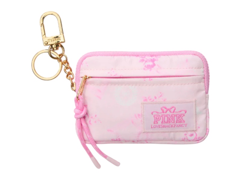 Pre-owned Pink Women's X Loveshackfancy Zip Cardcase In Beaux Icons