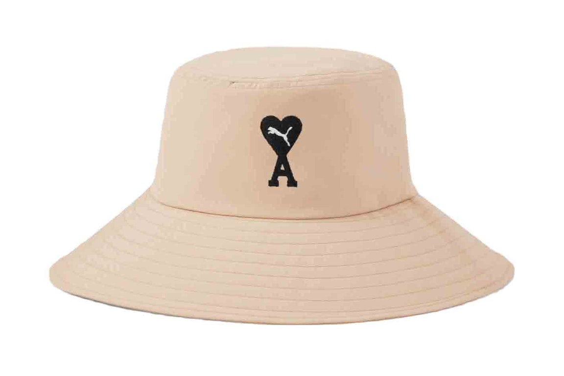 Pre-owned Puma X Ami Bucket Hat Beige