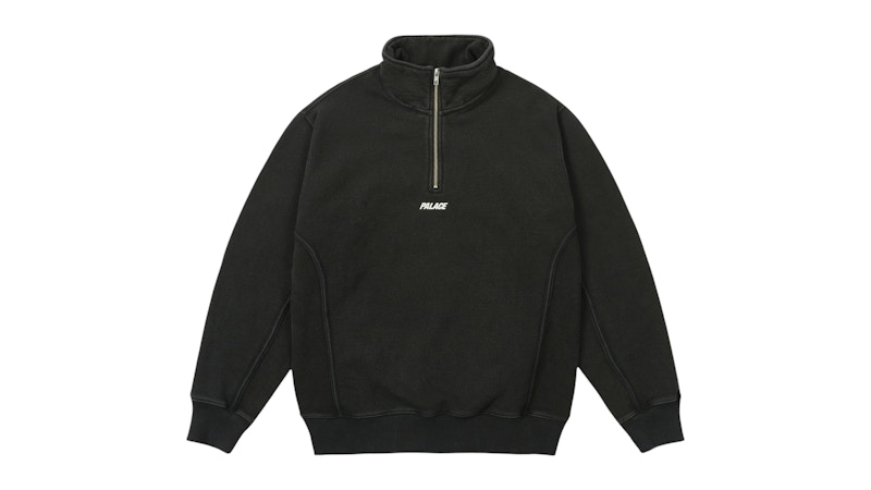Palace 1/4 Zip Wash Out Funnel Black Men's - SS25 - US