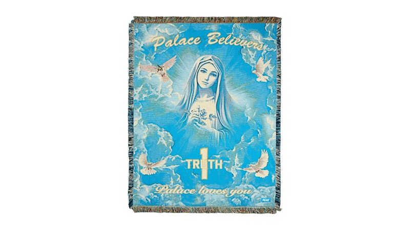 Pre-owned Palace Men's 1 Truth Tapestry Blanket In Blue