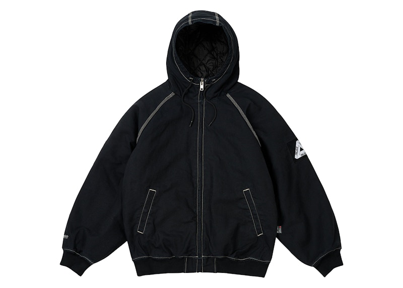 Palace 10 Oz Hooded Jacket Black Men's - SS24 - GB