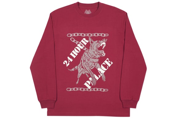 Palace 24 Horas Manga Larga Rojo Cereza