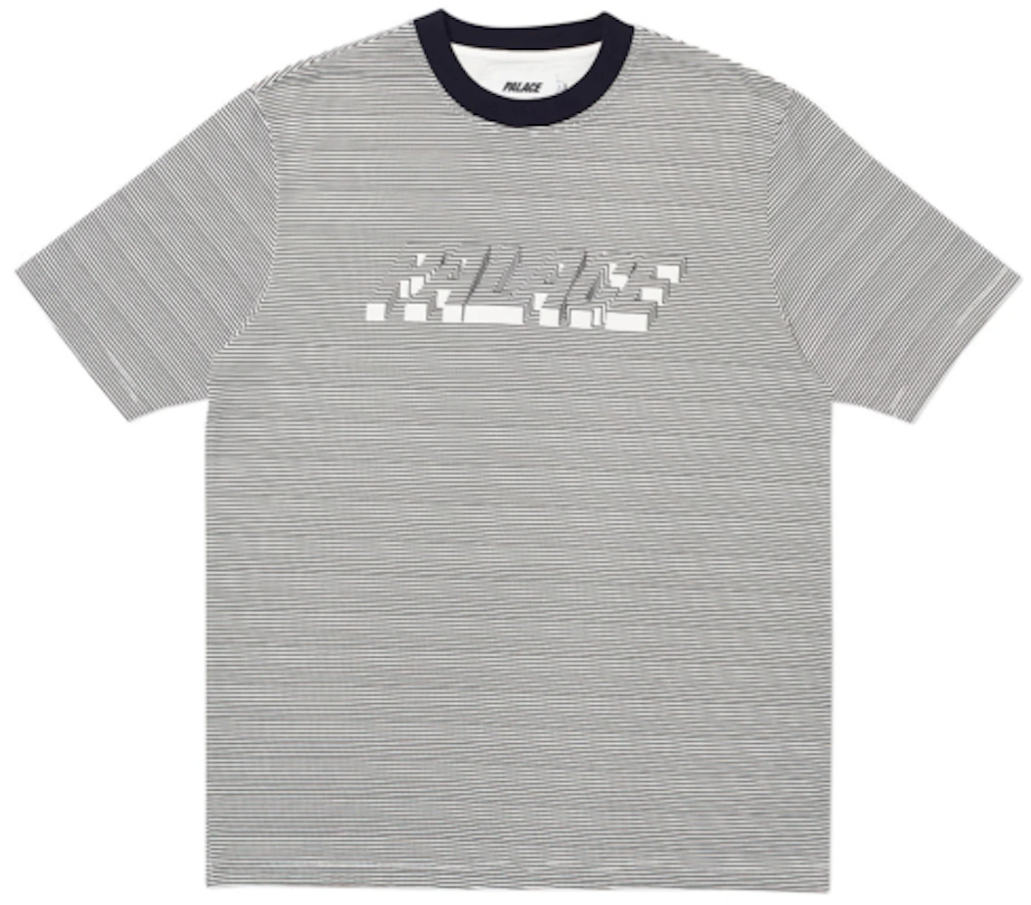Palace 3D Stripe T-Shirt Black/White Men's - SS19 - GB