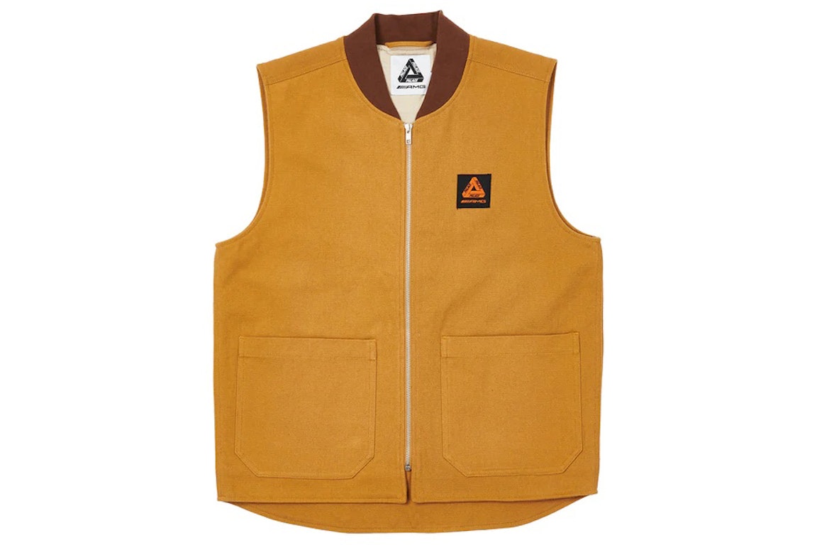 Pre-owned Palace Amg 2.0 Work Vest Caramel
