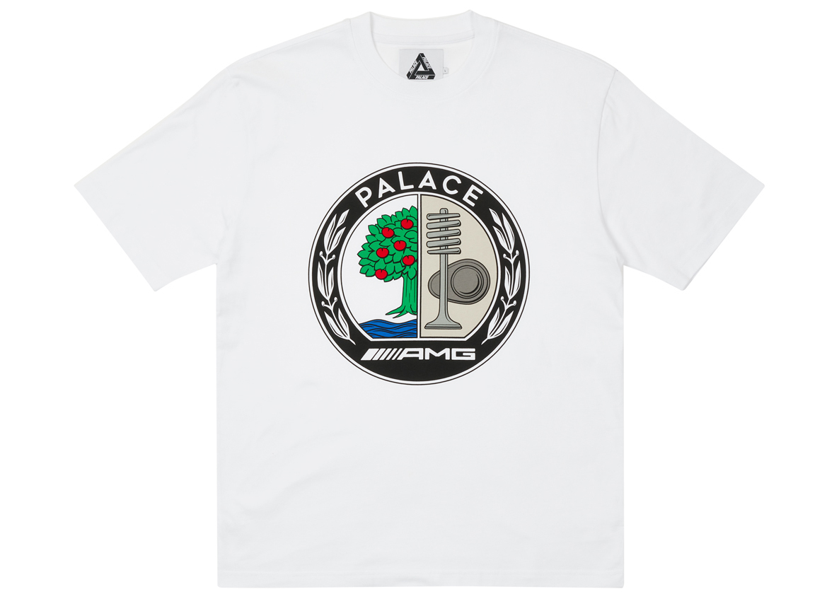 Palace AMG Emblem T-shirt White Men's - SS21 - US