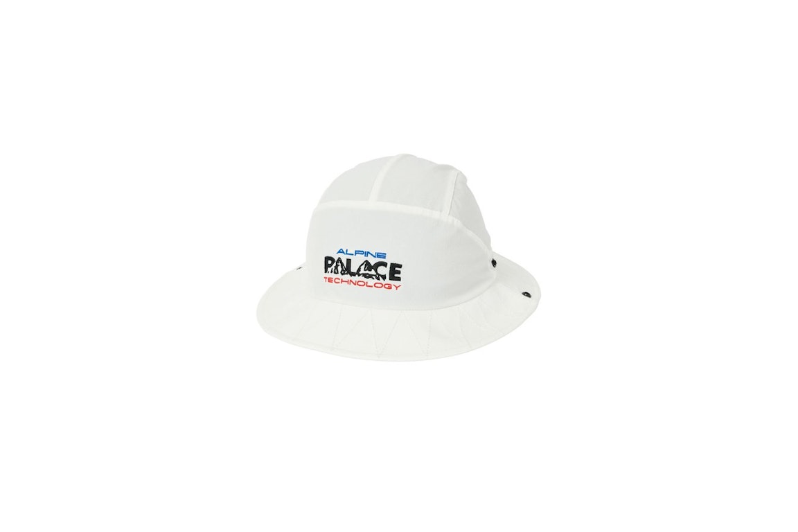 Pre-owned Palace Alpine Tech Bucket Hat White