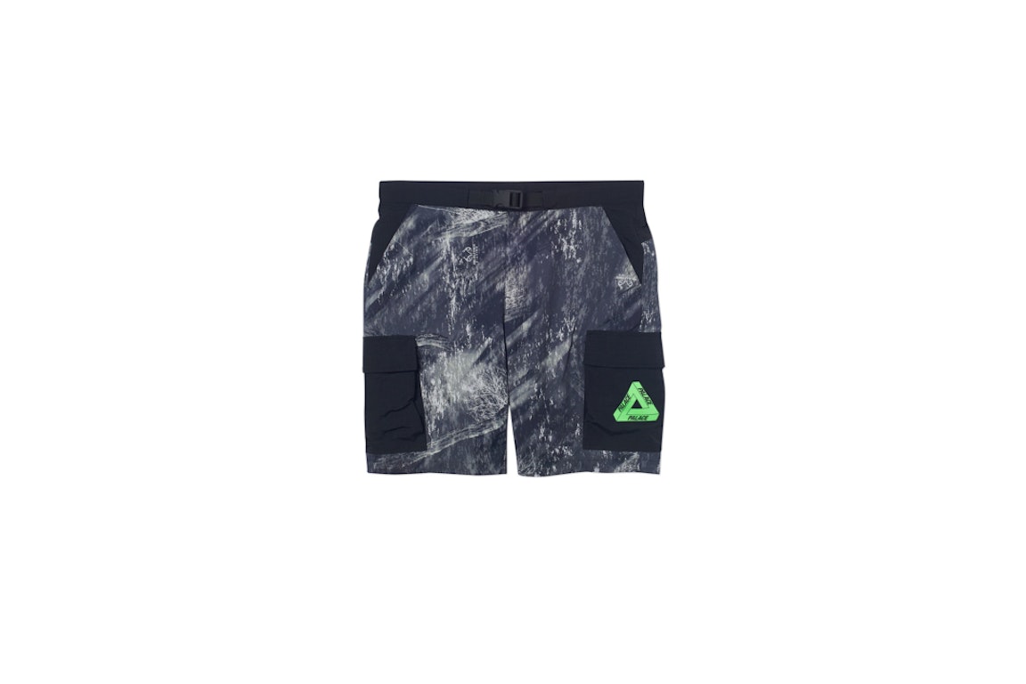 Pre-owned Palace Asymetric Real Tree Shell Shorts Black