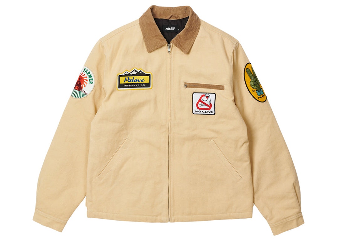 Pre-owned Palace Badge Work Jacket Sand