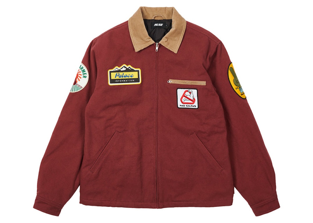 Pre-owned Palace Badge Work Jacket Wine