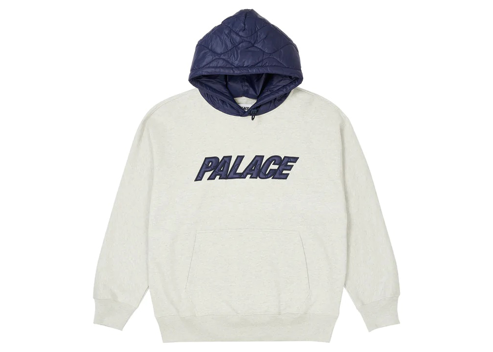 Palace Chizzle Up Hood Grey Marl 19AW